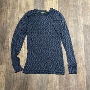 Cuddl Duds blue space dye light weight base layer long underwear top women’s